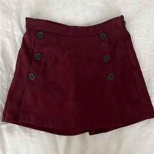 Zara burgundy girls skort